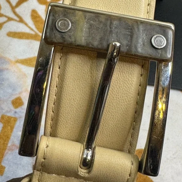 Carisle Tan Leather Made in the USA Genuine Leather Belt W/Tortoise Shell Buckle