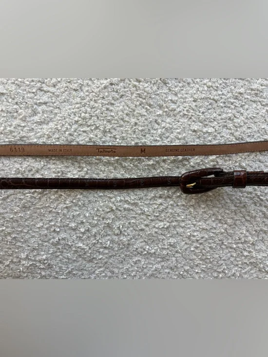 Talbots Genuine Leather skinny belt size medium
