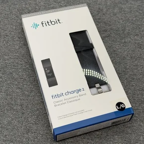 Fitbit Charge 2 Classic Accessory Band Large Blue Replacement Wristband L/G New