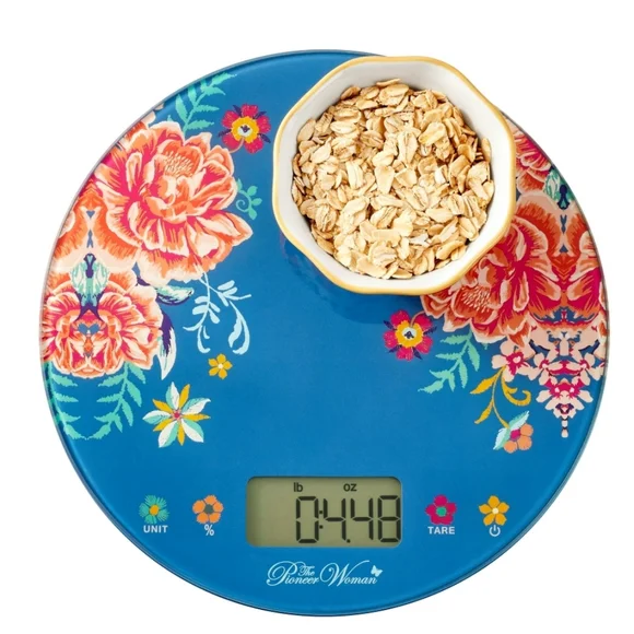 ❤️ SALE New Pioneer Woman Keepsake Floral 15 Lbs Bakery Digital Glass Scale