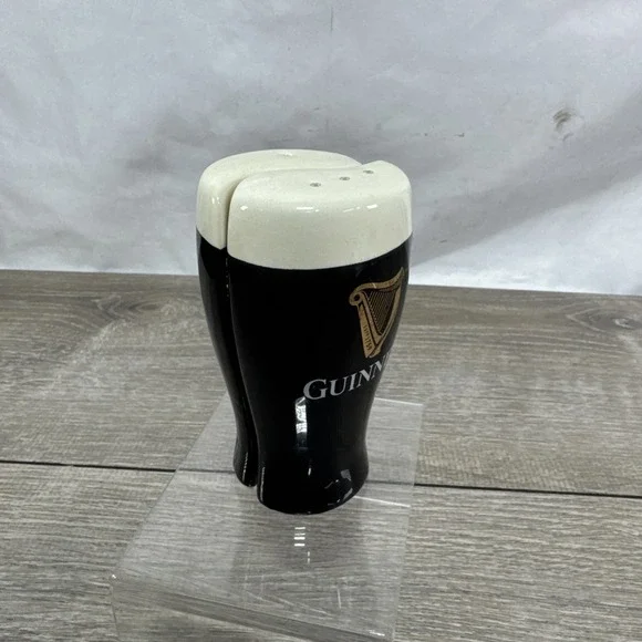 Vintage Guinness Salt and Pepper Shakers Beer Glass Shaped Porcelain