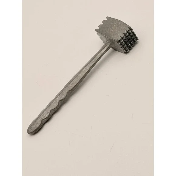 Vintage Cast Aluminum Meat Tenderizer Mallet Dual Sided Hammer Taiwan Marked