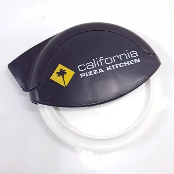 California Pizza kitchen wheel cutter slicer plastic promo promotional black