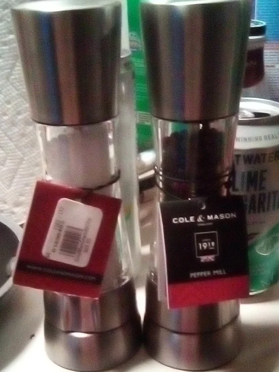 Stainless Steel Pepper and Salt Mill Set - Silver