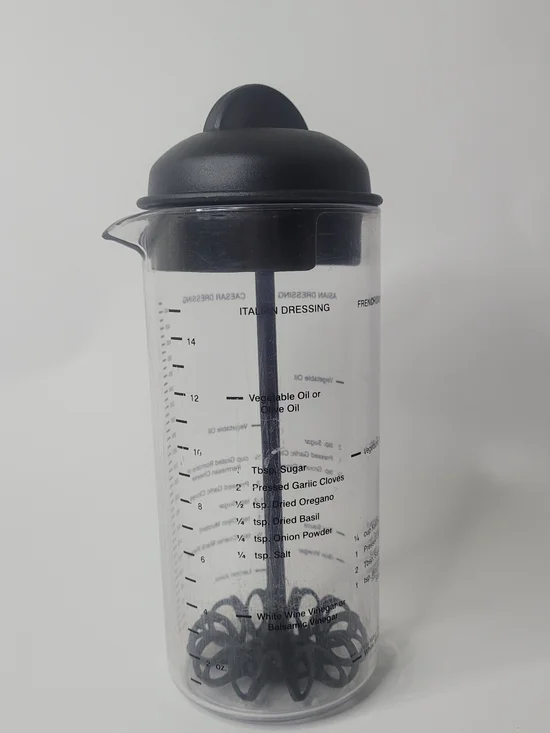 Pampered Chef Black Salad Dressing Mixer & Shaker Bottle