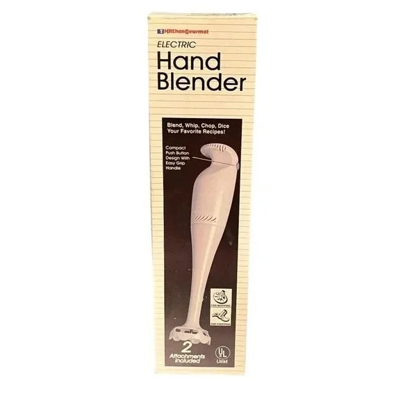 Vintage KitchanGourmet Hand Blender Mixer - Chops, Whips, Dice &‎ Blends!
