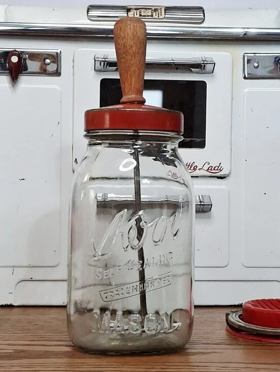 Vintage Red Federal Tool Kerr Mix Stir Blender Barware Kitchen Collectible USA