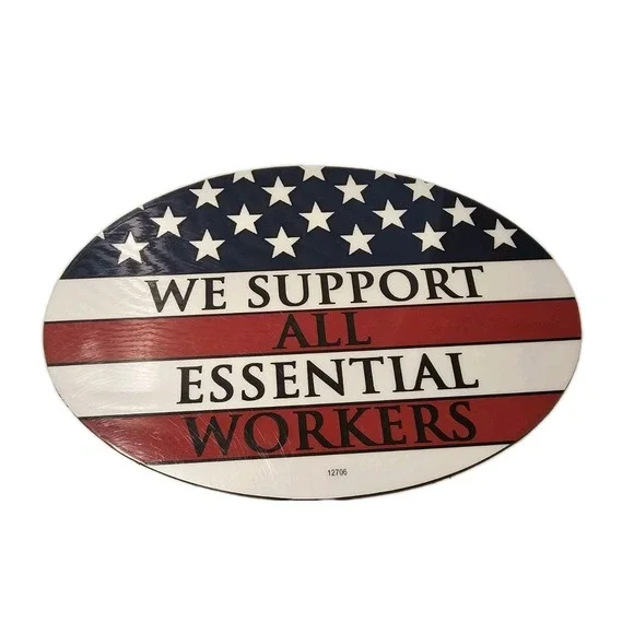 We Support All Essential Workers 6x4 Refrigerator Magnet Memorabilia Collectible