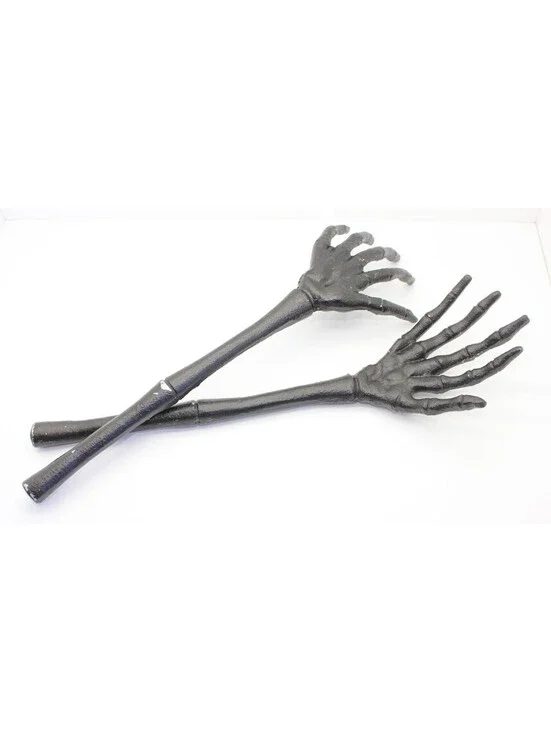 Metal Skeleton Hands Salad Tongs Server Set 14