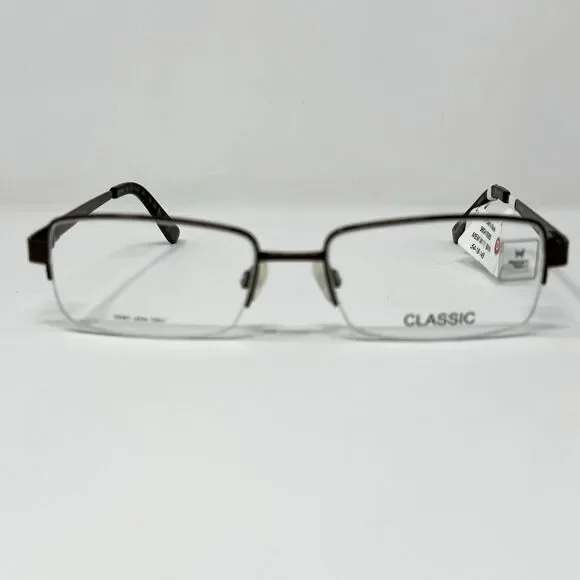 Member’s Mark M111 BRN Brown Semi Rimless Eyeglass Frames 54-18-145