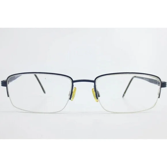Pentax PX 905 Navy Blue Titanium Semi Rimless Rectangular Eyeglass Frames