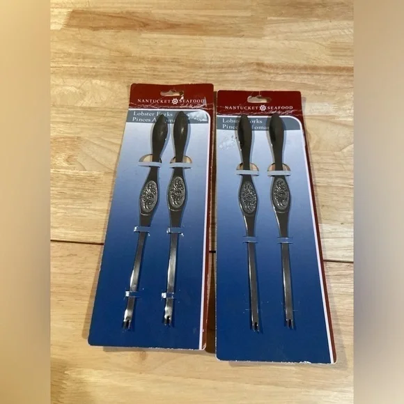 4/$25 Nantucket Seafood Lobster forks- includes 2- two packs for the $