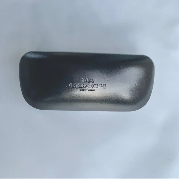 Coach Leather Sunglasses Large Case Black