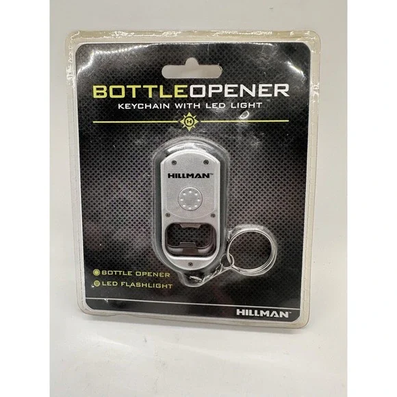 Hillman Bottle Opener Keychain with LED Flashlight Multi-Tool New Sealed‎