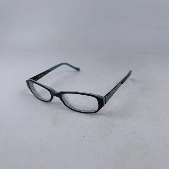 Lucky Brand Jade‎ Eyeglasses Frame Brown Blue Plastic Full Rim Oval 46-16-125mm