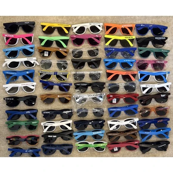 Lot of 50 NEW Logo Sunglasses: Limited Offer-Multiple Colors-Men/Women-NWT
