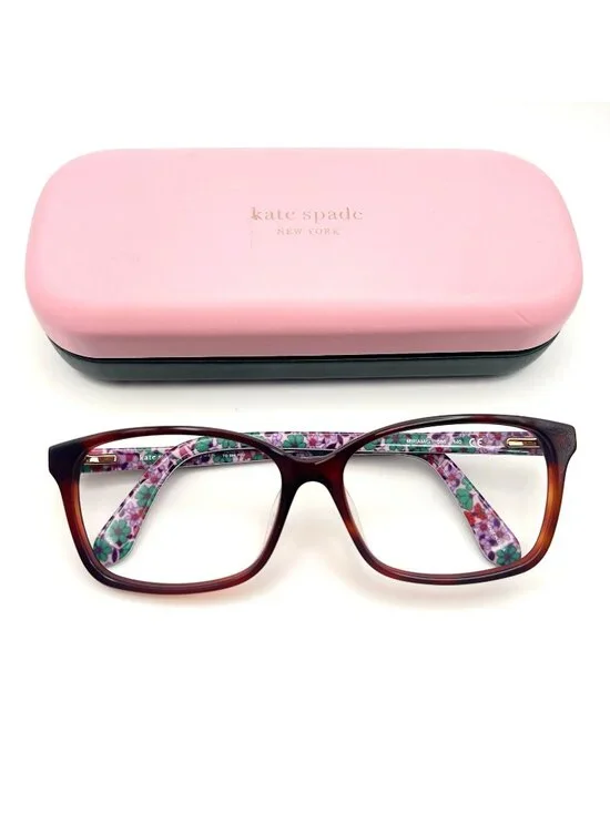 Kate Spade New York MIRIAM/G 086. Eyeglass Frames Brown Floral 54-15-140 Case