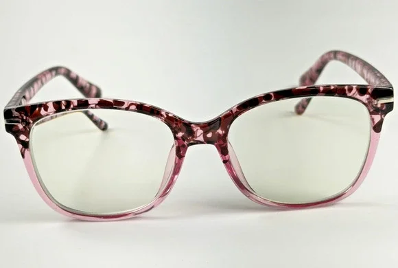 Zenni Pink Tortoise Womens Cat Eye Plastic Full Rim Eyeglasses FRAMES ONLY