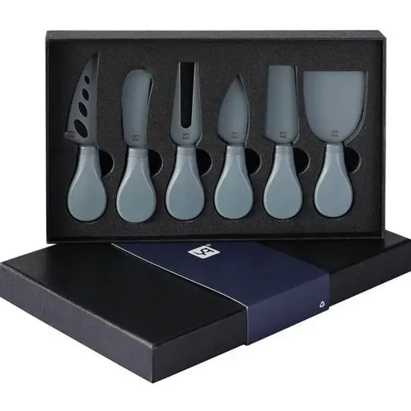 Premium‎ Stainless Steel Cheese Tool Set 6 Pc Charcuterie Knives Slicer Cutter
