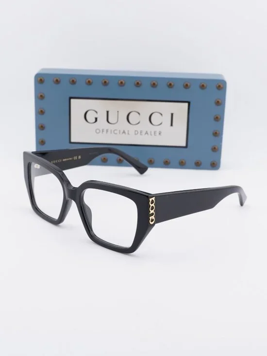 Gucci GG2042O 001 Square 53mm Eyeglasses - Black