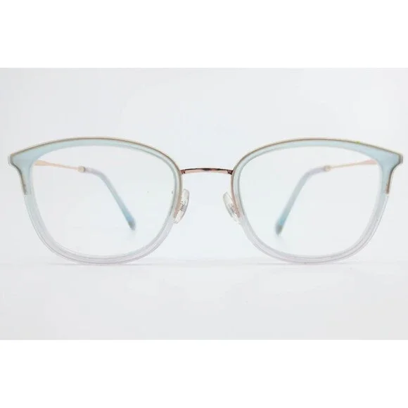 Anna Sui AS5107-1 685 Light Blue Rose Gold Cat Eye Eyeglasses Frames 51-20-140
