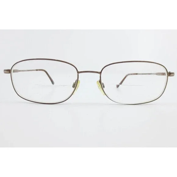 Clearvision Adam Brown Eyeglasses Brown Oval Metal Frames 54-18-145 CV