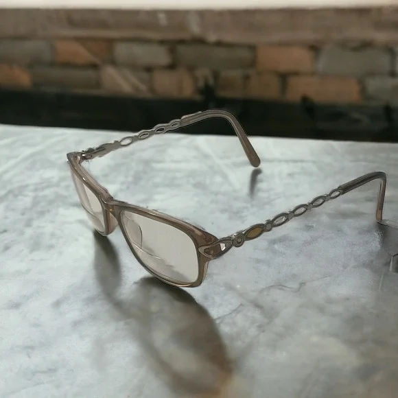 Splendor SP 3005 LBR Translucent Brown Full Rim Eyeglasses Open Sides Frame Only