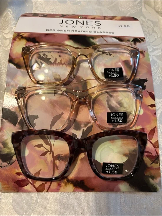 Jones New York +1.50 Reading Glasses set of 3 New
