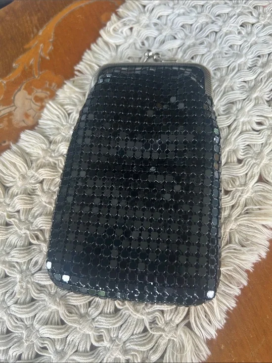 Vintage Black Metal Mesh Eyeglasses Pouch