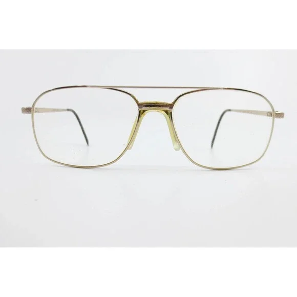 Zyloware Sono 178 Gold Aviator Eyeglasses Frames 57-16-140 Vintage Mens 057