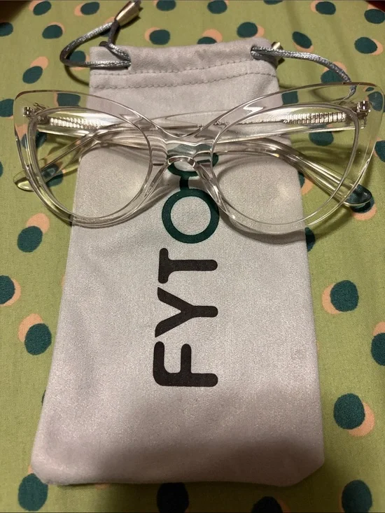 Clear Cat-Eye Blue Light Glasses - Transparent