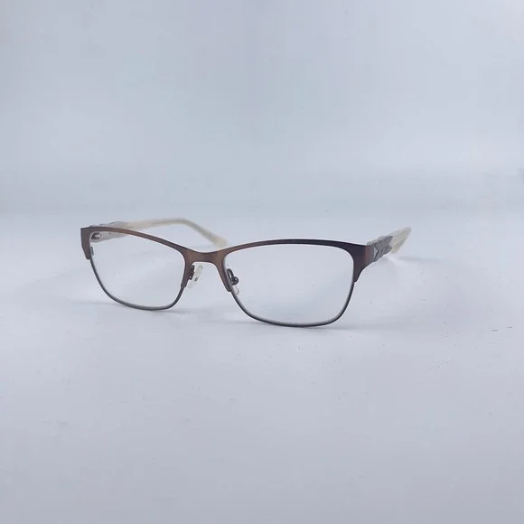Karen Kane Xanadu‎ Women's Eyeglasses Frame Matte Brown Half Rim 53-16-135 mm
