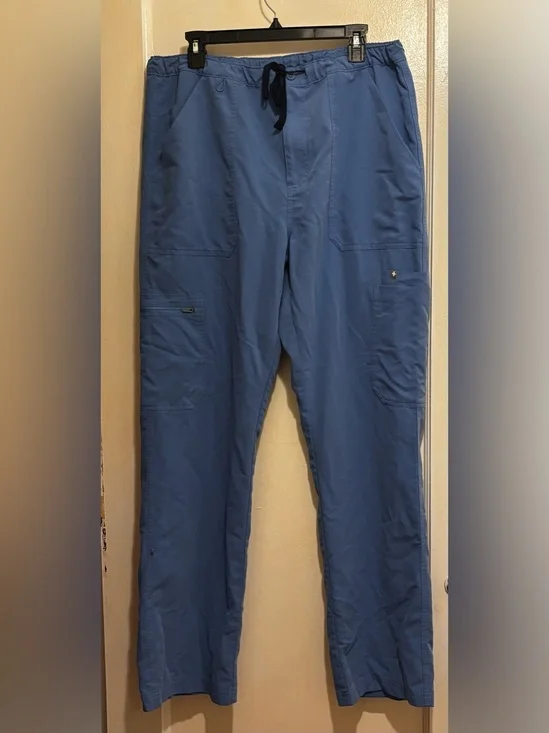 Figs Mens Cairo Blue Cargo Scrubs Pants XL