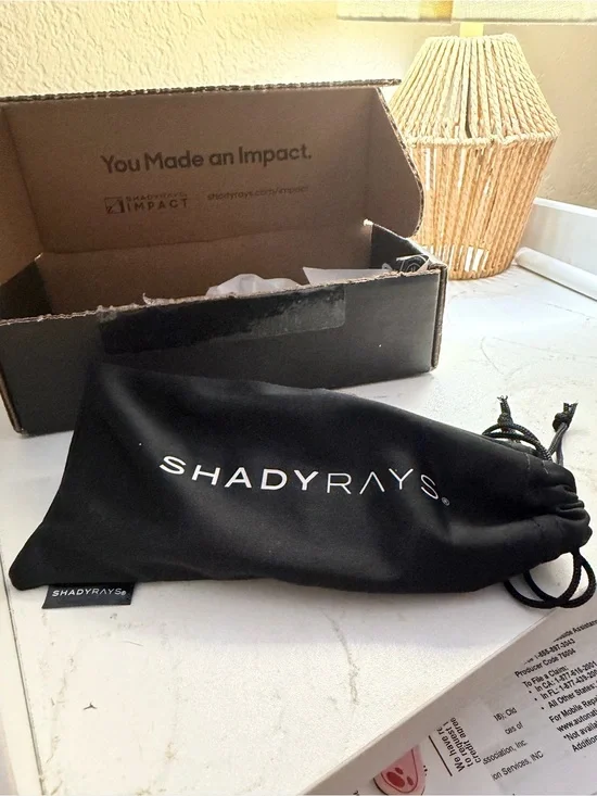 ShadyRays Black Drawstring Sunglasses Pouch