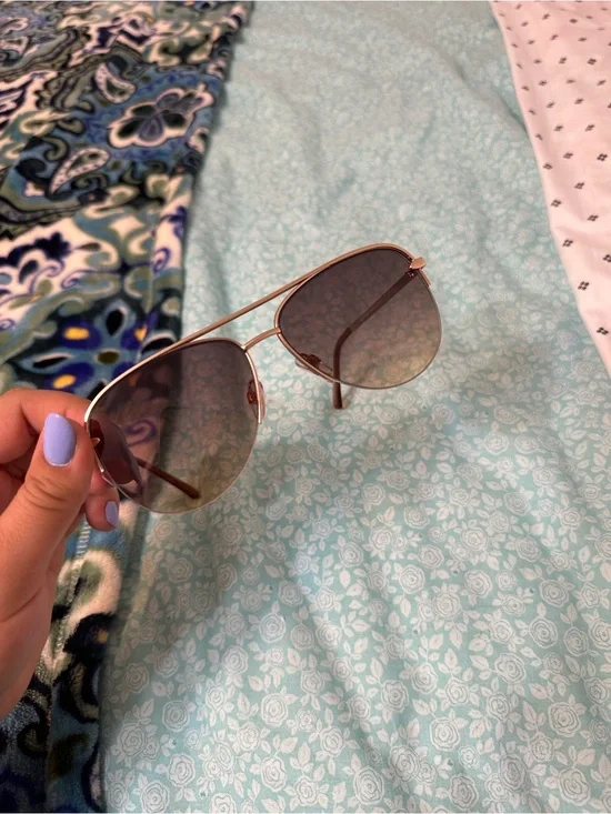 Aviator Sunglasses in Rose Gold - Women's Accessories