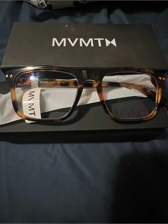 MVMT blue light Tortoiseshell Square Glasses NWT