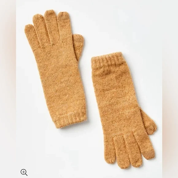 LOFT NWT Cozy Ribbed Gloves -‎ Camel