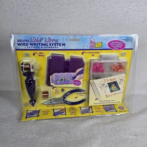 NEW Deluxe WILD WIRE Writing System Letters/Numbers 2003 Tools Wire Instructions