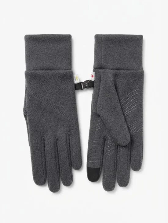 Tentree Sustainable Fleece Touchscreen Gloves Dark Grey Eco-Friendly Winter Gear
