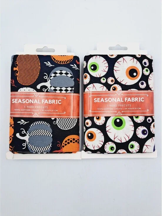 2 Yards Fall Halloween 100% Cotton Seasonal Farmhouse Rustic Fabric DIY Crafts
