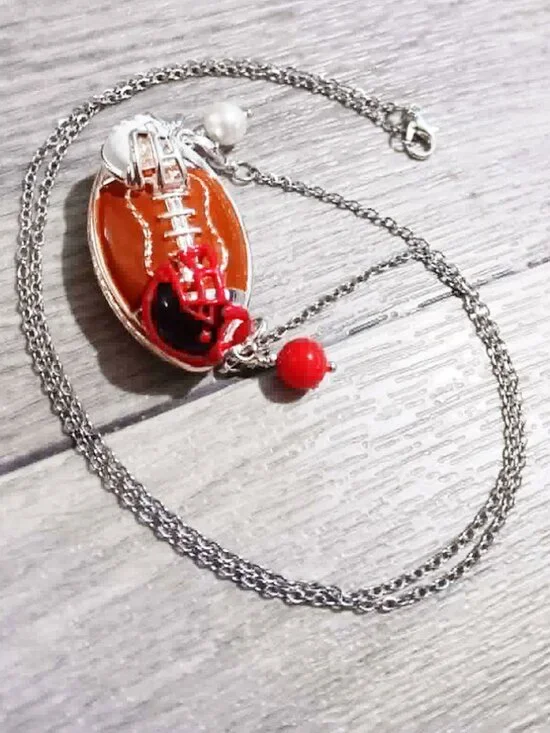 Cute Football Necklace