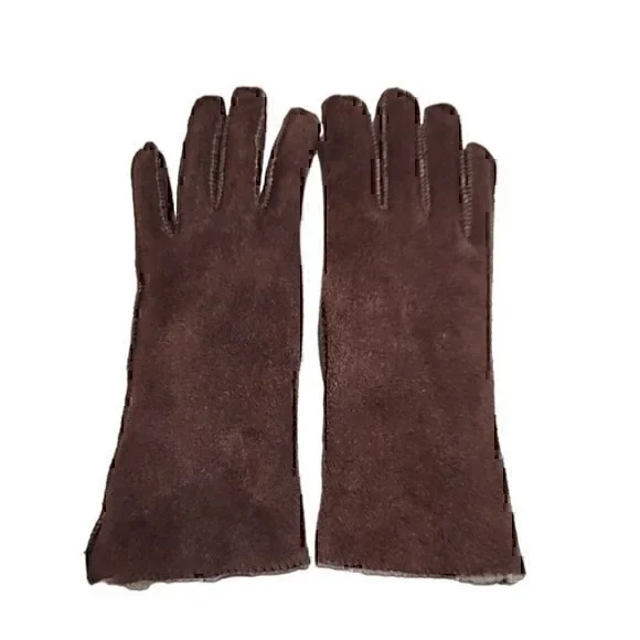 Women's Suede Gloves Brown S