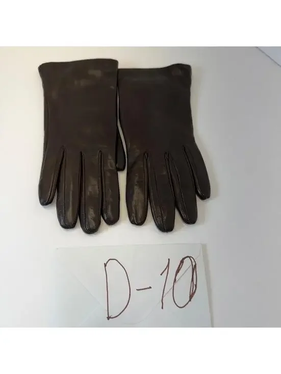 Fratelli‎ Rossetti Leather Gloves 6 1/2 Brown Cashmere Lining Made in Italy