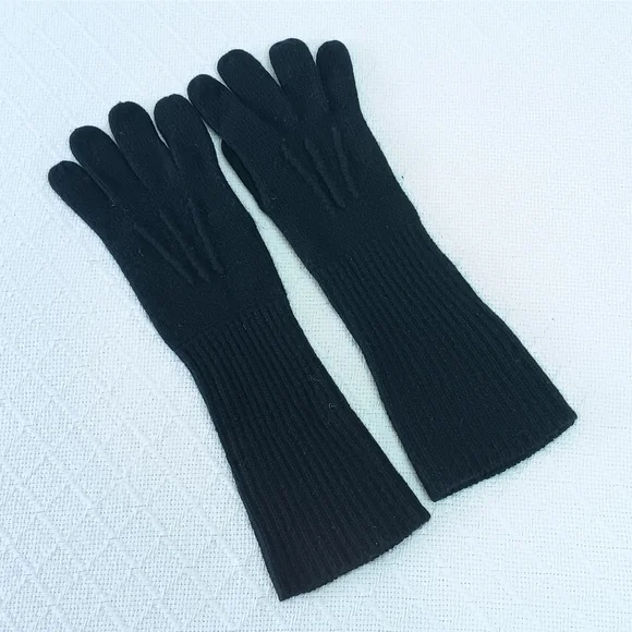 Women's Cashmere Long Gloves Black OS