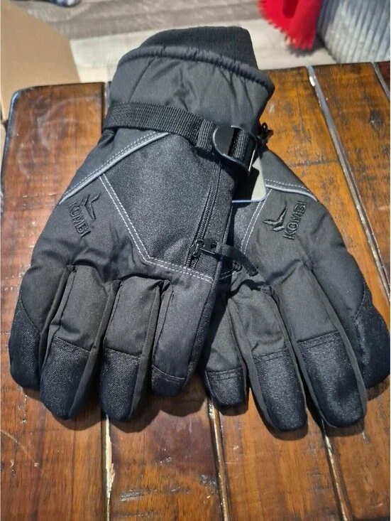 NEW Kombi Pursuit II BLACK Winter Ski Snow Gloves Womens New  size Medium