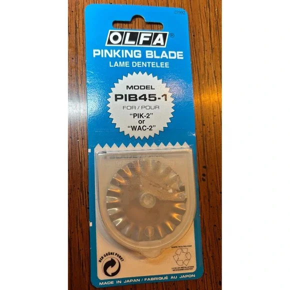 Olfa Pinking  Rotary Blade Refill 45mm PIB45-1 9456 One Blade New in Package
