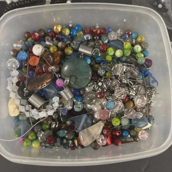 HUGE Mixed Lot Beads & Jewelry Making Supplies
