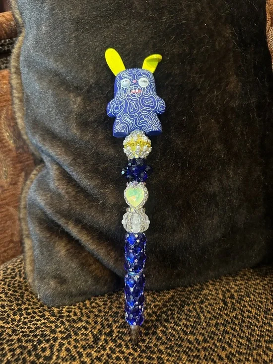 Funky and Fun Hand Crafted Pen with an Authentic Fuggler as the Focal