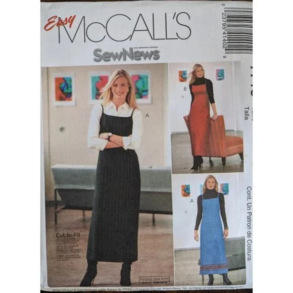 Easy McCalls 4140 Sew News‎ Jumper Sewing Pattern For Misses 12-18