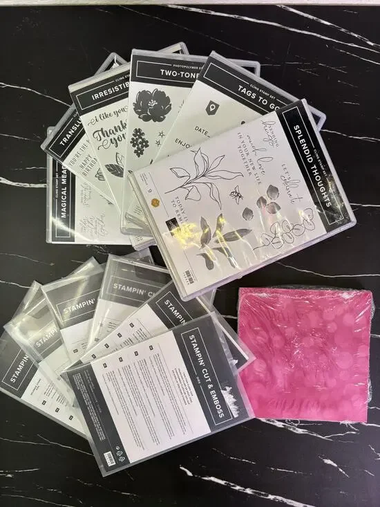 Stampin Up Lot 6 Stamp Sets Matching Dies 12pc Bundle Splendid Enduring